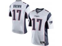 Antonio Brown Men's Game White Jersey Football New England Patriots Road #17