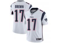 Antonio Brown Men's Limited White Jersey Football New England Patriots Vapor Untouchable Road #17