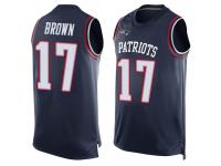 Antonio Brown Men's Navy Blue Jersey Football New England Patriots Player Name & Number Tank Top #17