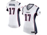 Antonio Brown Women's Game White Jersey Football New England Patriots Road #17