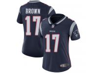 Antonio Brown Women's Limited Navy Blue Jersey Football New England Patriots Vapor Untouchable Home #17