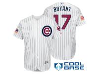 Chicago Cubs #17 Kris Bryant White Stars & Stripes 2016 Independence Day Cool Base Jersey