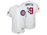 Chicago Cubs #49 Jake Arrieta White Stars & Stripes 2016 Independence Day Flex Base Jersey