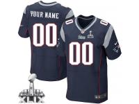 Customized New England Patriots Home Jersey | Nike Super Bowl XLIX Men's Navy Blue NFL Elite