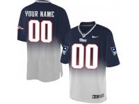 Customized New England Patriots Jersey | Nike Men's Navy/Grey Fadeaway NFL Limited