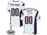 Customized New England Patriots Road Jersey | Nike Super Bowl XLIX Men's White NFL Elite