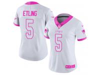 Danny Etling Women's Limited White Pink Jersey Nike NFL New England Patriots Rush Fashion #5