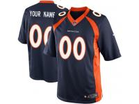 Denver Broncos Customized Men's Alternate Jersey - Navy Blue Nike NFL Limited