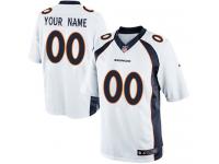 Denver Broncos Customized Men's Road Jersey - White Nike NFL Limited