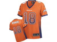 Denver Broncos Peyton Manning Women's Jersey - Orange Drift Fashion Nike NFL #18 Game