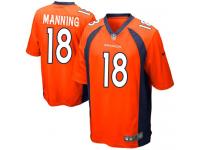 Denver Broncos Peyton Manning Youth Home Jersey - Orange Nike NFL #18 Game