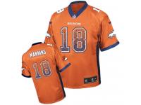 Denver Broncos Peyton Manning Youth Jersey - Orange Drift Fashion Nike NFL #18 Game