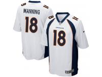 Denver Broncos Peyton Manning Youth Road Jersey - White Nike NFL #18 Game