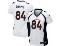 Denver Broncos Shannon Sharpe Women's Road Jersey - White Nike NFL #84 Game