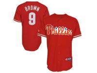 Domonic Brown Philadelphia Phillies Youth #9 Majestic Replica Jersey - Red