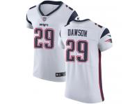 Duke Dawson Men Elite White Jersey_ Nike NFL New England Patriots Vapor Untouchable Road #29