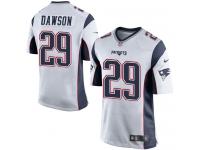 Duke Dawson Men Game White Jersey_ Nike NFL New England Patriots Road #29