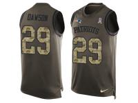 Duke Dawson Men Limited Green Jersey_ Nike NFL New England Patriots Salute to Service Tank Top #29