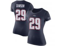 Duke Dawson Women Navy Blue _ Nike NFL New England Patriots T-Shirt Rush Pride Name & Number #29