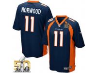 Game Jordan Norwood Youth Jersey - Denver Broncos #11 Alternate Navy Blue Super Bowl 50 Bound Nike NFL