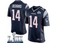 Game Men's Braxton Berrios New England Patriots Nike Team Color Super Bowl LIII Jersey - Navy Blue