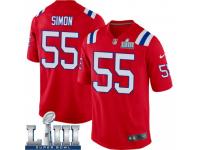 Game Men's John Simon New England Patriots Nike Alternate Super Bowl LIII Jersey - Red