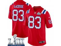 Game Men's Matt LaCosse New England Patriots Nike Alternate Super Bowl LIII Jersey - Red