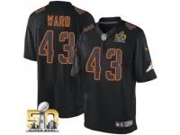 Game T.J. Ward Men Jersey - Denver Broncos #43 Impact Black Super Bowl 50 Bound Nike NFL