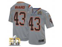 Game T.J. Ward Men Jersey - Denver Broncos #43 Lights Out Grey Super Bowl 50 Bound Nike NFL