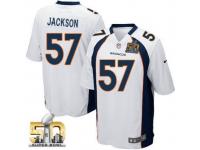 Game Tom Jackson Men Jersey - Denver Broncos #57 Road White Super Bowl 50 Bound Nike NFL