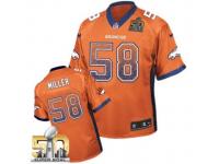 Game Von Miller Men Jersey - Denver Broncos #58 Drift Fashion Orange Super Bowl 50 Bound Nike NFL