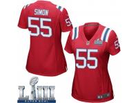 Game Women's John Simon New England Patriots Nike Alternate Super Bowl LIII Jersey - Red