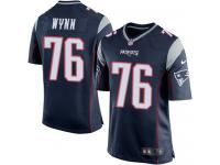 Isaiah Wynn Men's Game Navy Blue Jersey Nike NFL New England Patriots Home #76