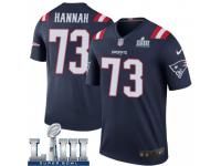 Legend Vapor Untouchable Men's John Hannah New England Patriots Nike Color Rush Super Bowl LIII Jersey - Navy