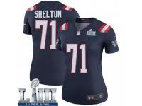 Legend Vapor Untouchable Women's Danny Shelton New England Patriots Nike Color Rush Super Bowl LIII Jersey - Navy