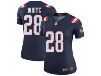 Legend Vapor Untouchable Women's James White New England Patriots Nike Color Rush Navy Jersey - White