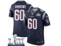 Legend Vapor Untouchable Youth David Andrews New England Patriots Nike Super Bowl LIII Jersey - Navy