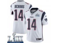 Limited Men's Braxton Berrios New England Patriots Nike Super Bowl LIII Vapor Untouchable Jersey - White