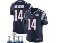 Limited Men's Braxton Berrios New England Patriots Nike Team Color Super Bowl LIII Vapor Untouchable Jersey - Navy