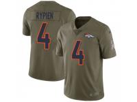 Limited Men's Brett Rypien Denver Broncos Nike 2017 Salute to Service Jersey - Green