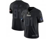 Limited Men's Deatrich Wise Jr. New England Patriots Nike Jersey - Black Impact Vapor Untouchable