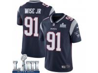 Limited Men's Deatrich Wise Jr. New England Patriots Nike Team Color Super Bowl LIII Vapor Untouchable Jersey - Navy