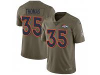 Limited Men's Dymonte Thomas Denver Broncos Nike 2017 Salute to Service Jersey - Green