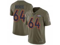 Limited Men's Jake Brendel Denver Broncos Nike 2017 Salute to Service Jersey - Green