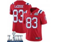 Limited Men's Matt LaCosse New England Patriots Nike Super Bowl LIII Vapor Untouchable Alternate Jersey - Red