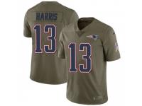 Limited Men's Maurice Harris New England Patriots Nike 2017 Salute to Service Jersey - Green