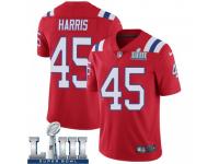 Limited Men's Trent Harris New England Patriots Nike Super Bowl LIII Vapor Untouchable Alternate Jersey - Red