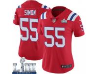 Limited Women's John Simon New England Patriots Nike Super Bowl LIII Vapor Untouchable Alternate Jersey - Red