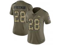 Limited Women's Royce Freeman Olive Camo Jersey NFL Nike Denver Broncos #28 2017 Salute to Service