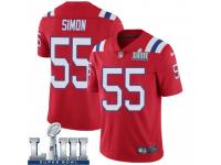 Limited Youth John Simon New England Patriots Nike Super Bowl LIII Vapor Untouchable Alternate Jersey - Red